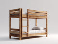 Literas de madera maciza 205 x 100 x 170 cm - madera natural - con escalera integrada y barandillas superiores