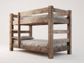 Literas de madera 205 x 100 x 170 cm - marrón envejecido - diseño compacto con escalera integrada